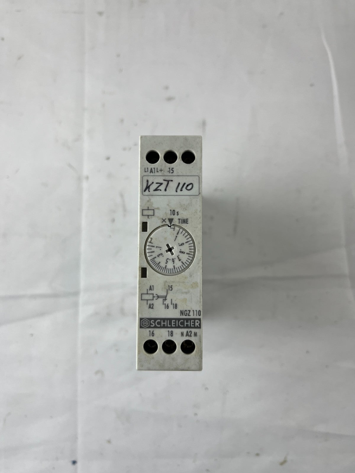 Schleicher NGZ 110 Time Relay 0.5–10s 230–240V AC Off‑Delay DIN Rail Used