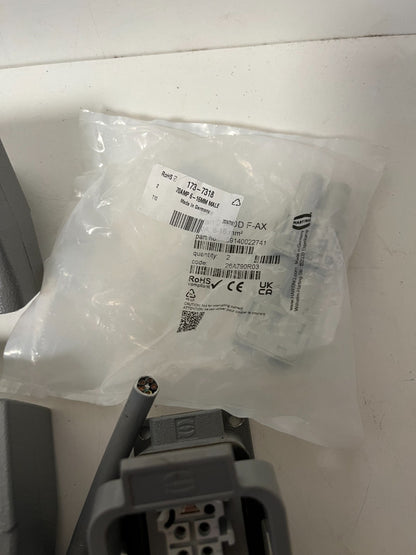 Harting Han Heavy Duty Connector Lot Enclosures Inserts Cable Hoods Used Bundle