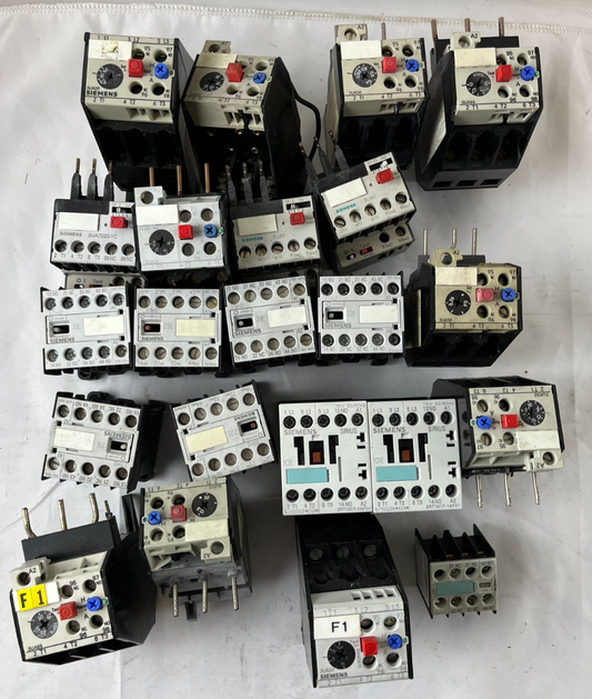 Siemens 3UA Series Thermal Overload Relay Mixed Lot Approx 30pcs Used Spares