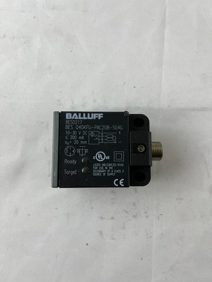 Balluff BES0217 BES Q40KFU-PAC20B-S04C Sensor 10-30VDC 20mm Used Spare Part