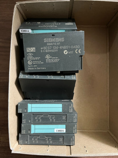 Siemens SIMATIC S7 ET200S 6ES7 134-4NB51-0AB0 2AI RTD  Analog Input Module Used