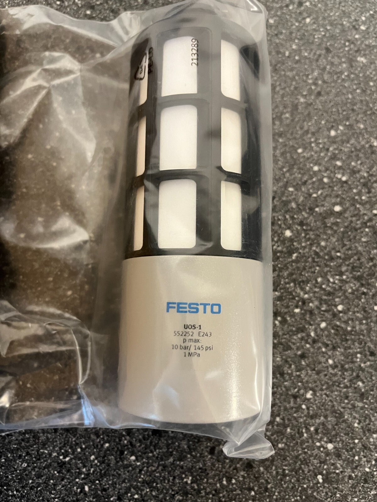 Festo UOS-1 Silencer, Schalldämpfer 552252 E243 - New in Box, 10 bar / 145 psi