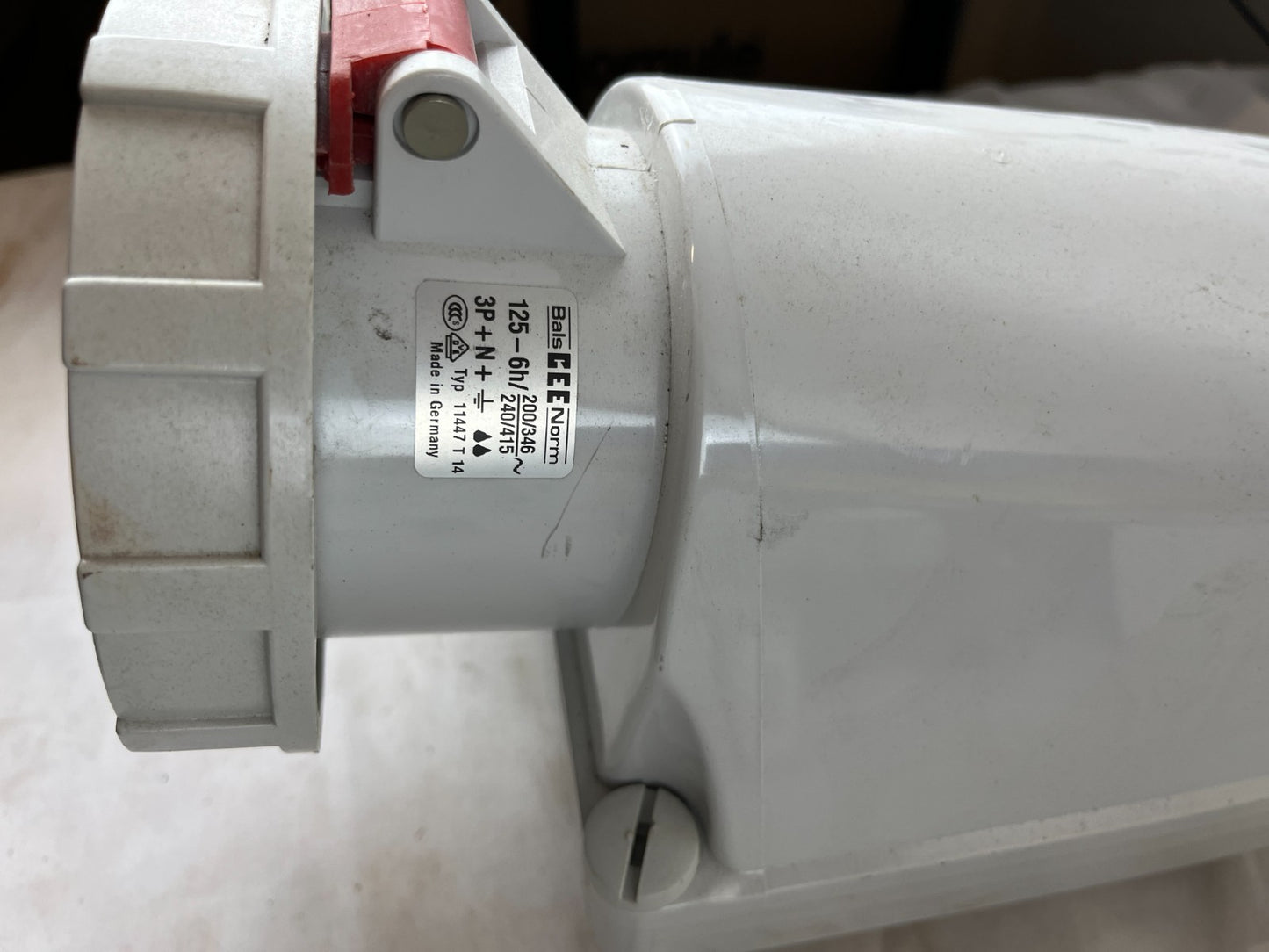 Bals CEE Norm 11447 125A 5‑Pin 3P+N+E Surface‑Mounted Socket IP67 Used Working