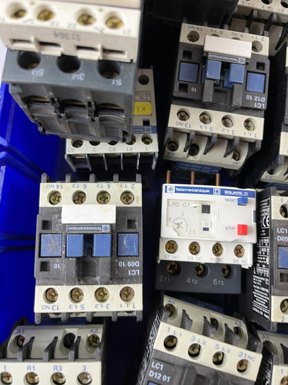 Telemecanique TeSys D Motor Contactors And Overload Relay Lot 18–20pcs Used