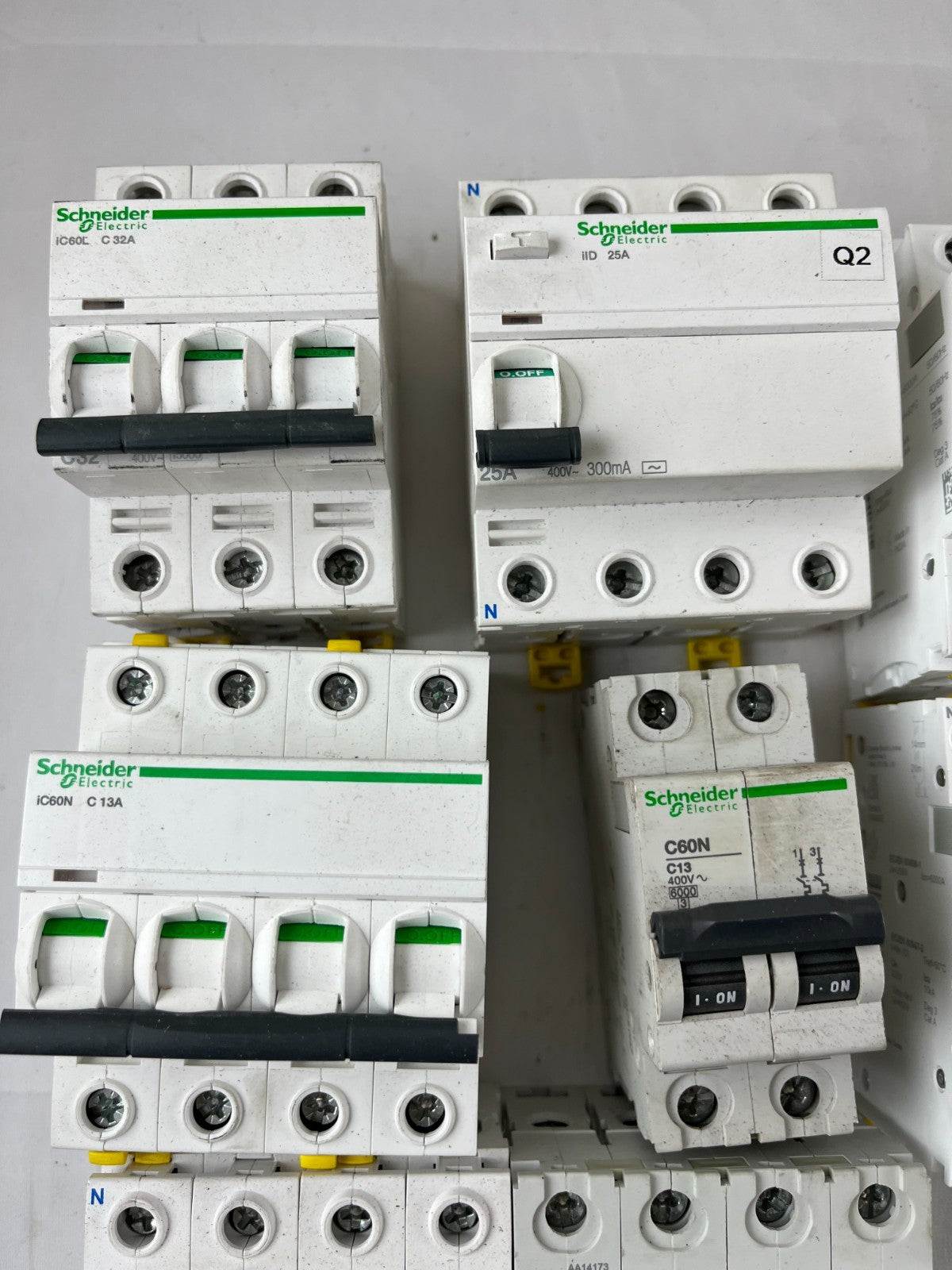 Schneider Electric iC60N Acti9 Breaker RCCB Lot C6 C10 C13 C32 C50 Used Spares