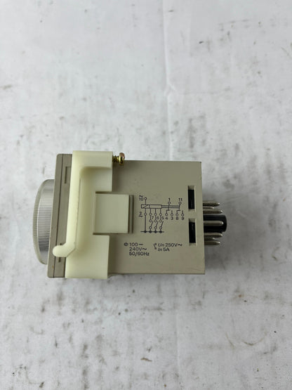 Omron H3CR-A Analog Timer Relay 100-240VAC 5A Panel Mount Used Spare Unit