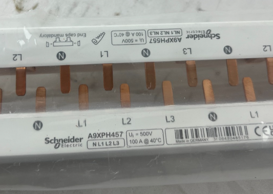 Schneider Acti9 A9XPH457 3L+N 100A 415V 57‑Module Comb Busbar Lot of 2x New