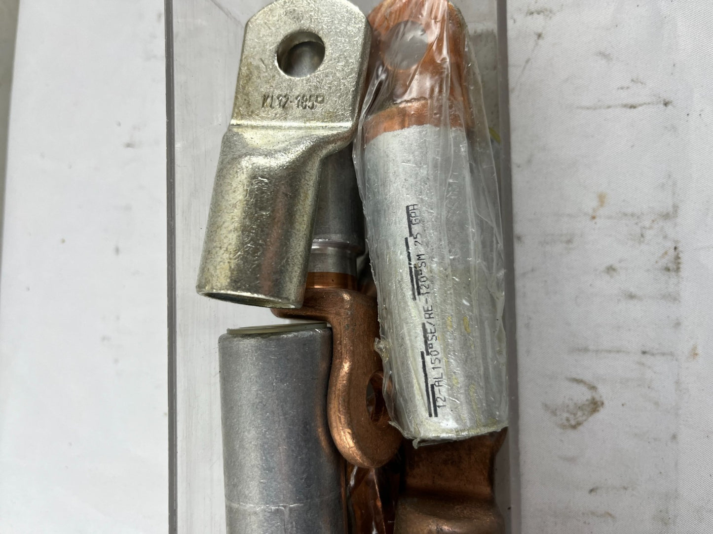 Bimetallic Cable Lugs Al/Cu Crimp Type For 185 Mm² Cable, Mixed Lot Used Bundle