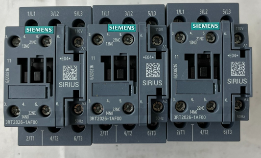 Siemens 3RT2026-1AF00 Contactor 110V Coil 3P SIRIUS Used Lot 3 Spare Units