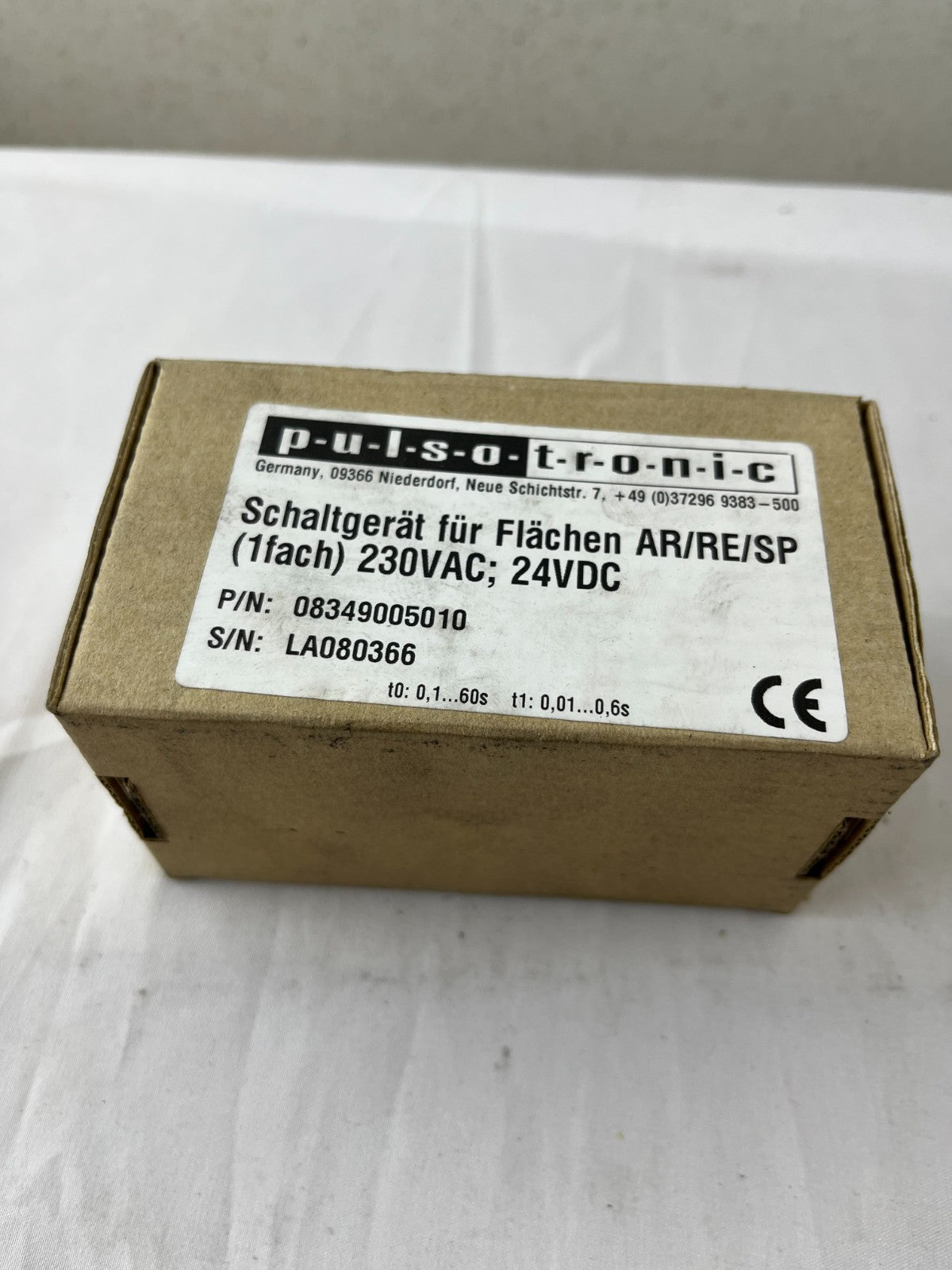 Pulsotronic 08349005010 NEW Flat Sensor Control Unit 230VAC 24VDC Germany Made