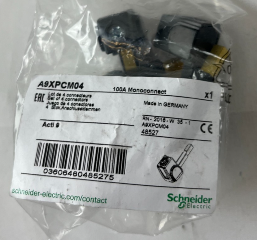 Schneider Electric A9XPCM04 100A Monoconnect Connector Set New Spare Units