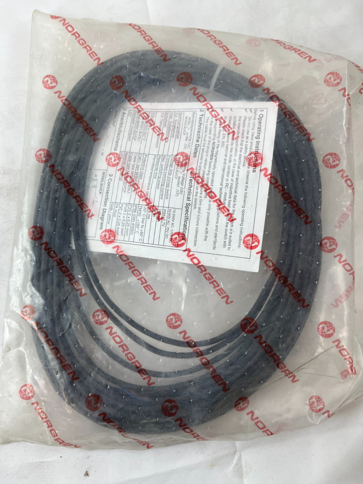 Norgren M/50/LSU/10V Reed Switch Sensor 10m Cable New In Original Packaging