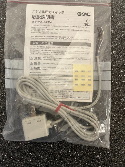 SMC ZSE40A(F)/ISE40A Digital Pressure Switch MPa/PSI Range with Cable & Manual