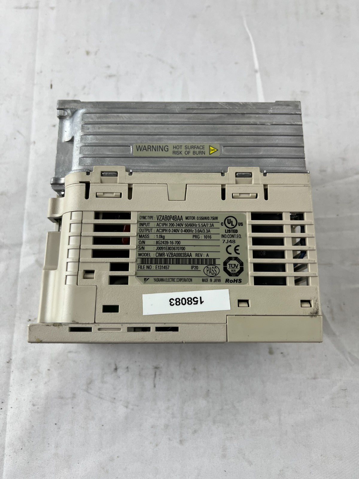 Omron V1000 CIMR-VZAB0P4BAA Inverter Drive 0.55kW 200–240V 1-Phase Used
