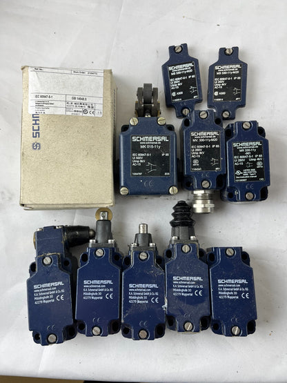 Schmersal MK/MV/MS/MR 330-11Y-M20 Limit Switch Assorted Lot 11x IP65 Used