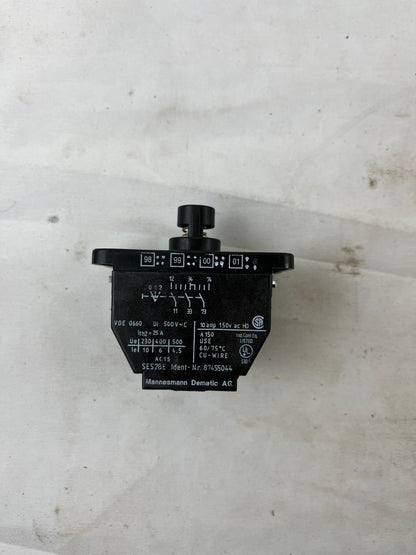 Demag SES2BE 87455044 Cam Limit Switch Contact Block 500V 10A Used Spare Unit