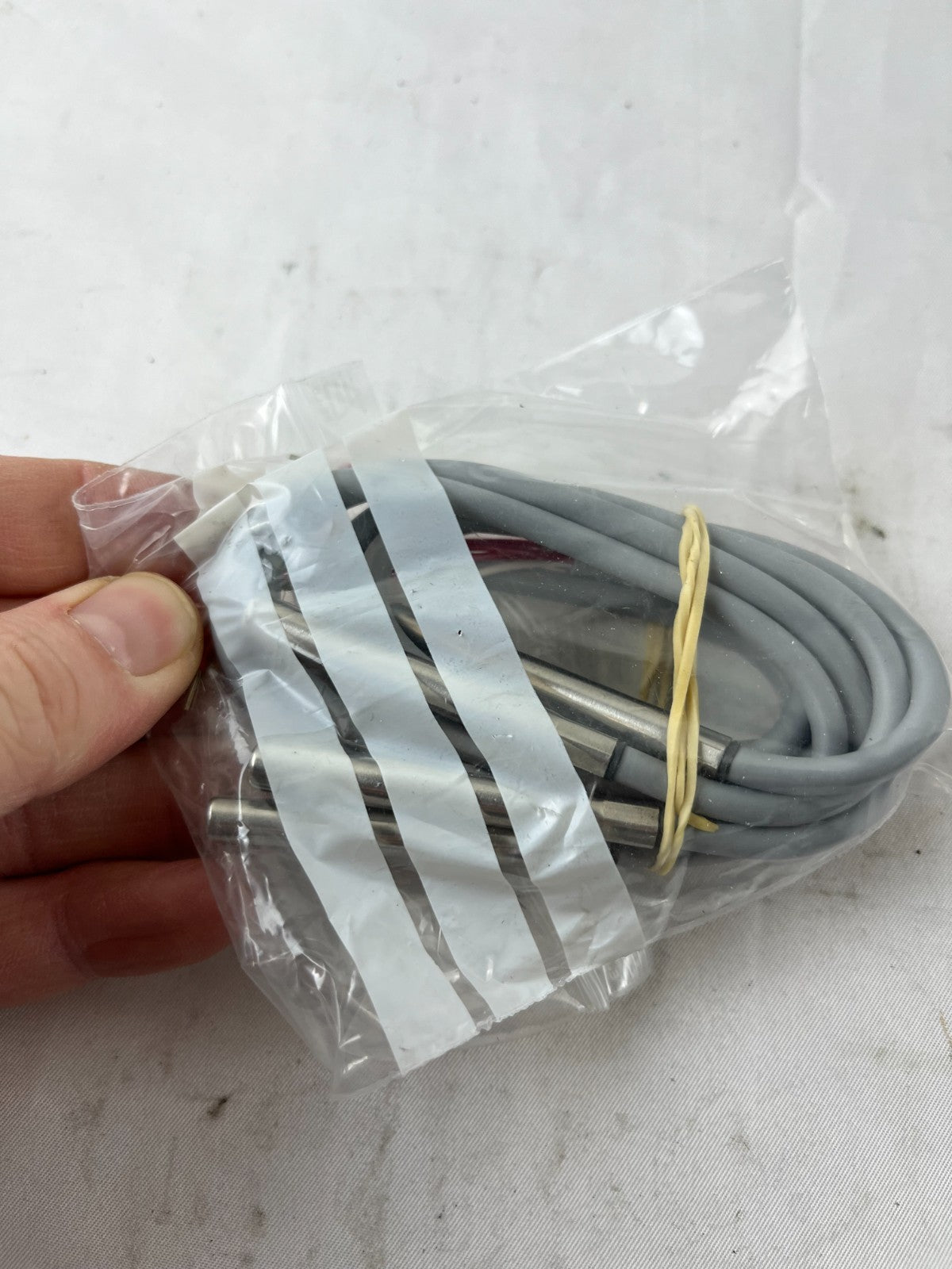 PT100 Temperature Probe 0256PFH3313 6×50mm 3000mm Silicone Cable 3‑Wire New