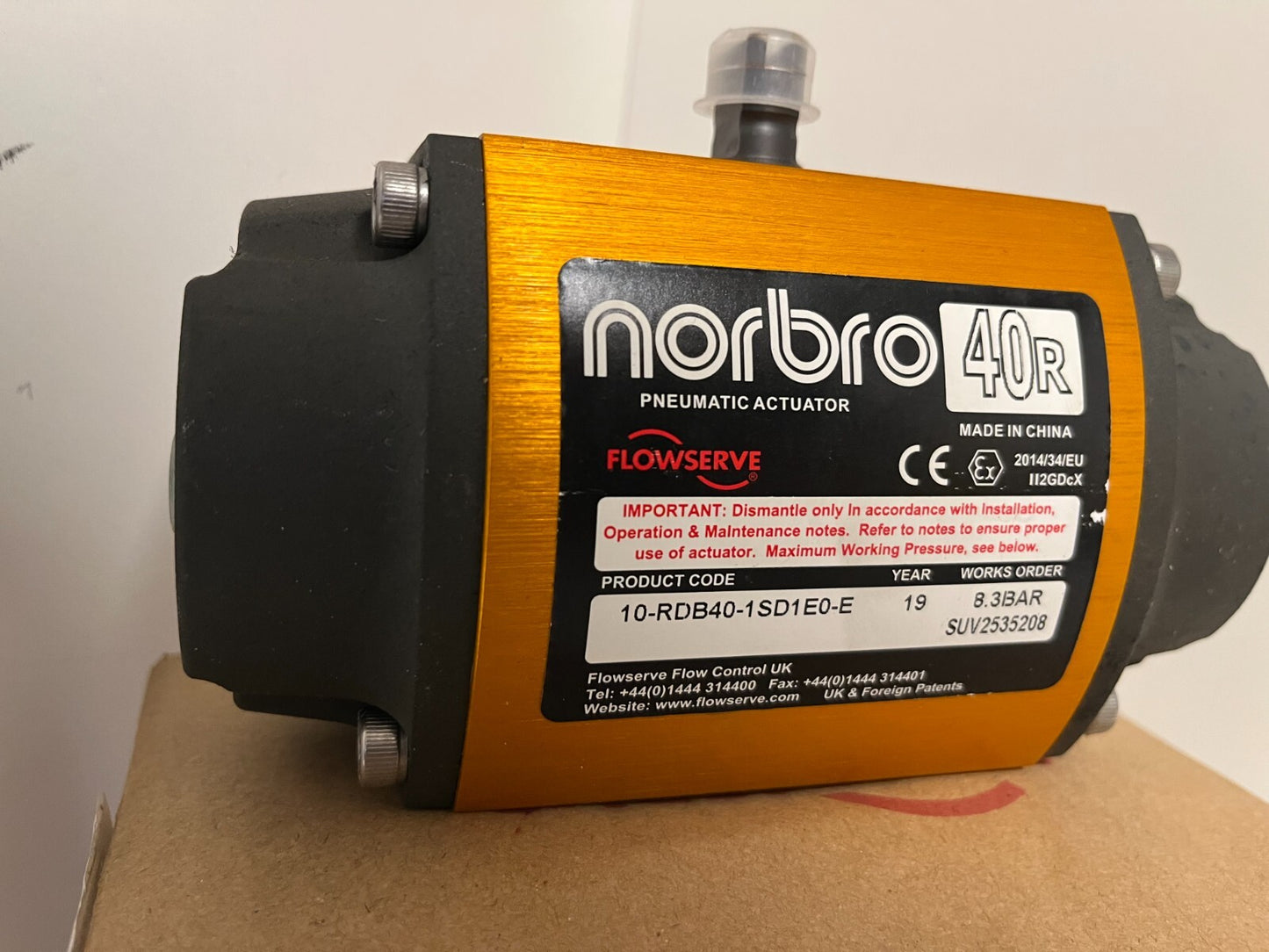 NEW Norbro 40R Pneumatic Actuator 10-RDB40-1SD1E0-E - Unused in Box