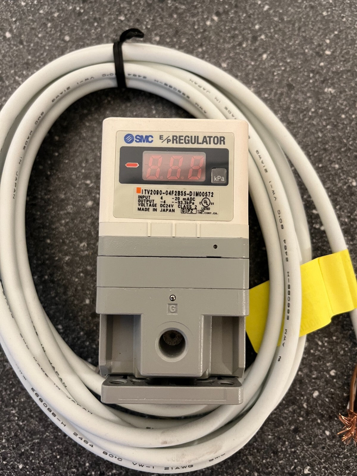 SMC ITV2000-04F2B3S-D1 E/P Regulator 24VDC 4-20mA Electronic Pressure Controller