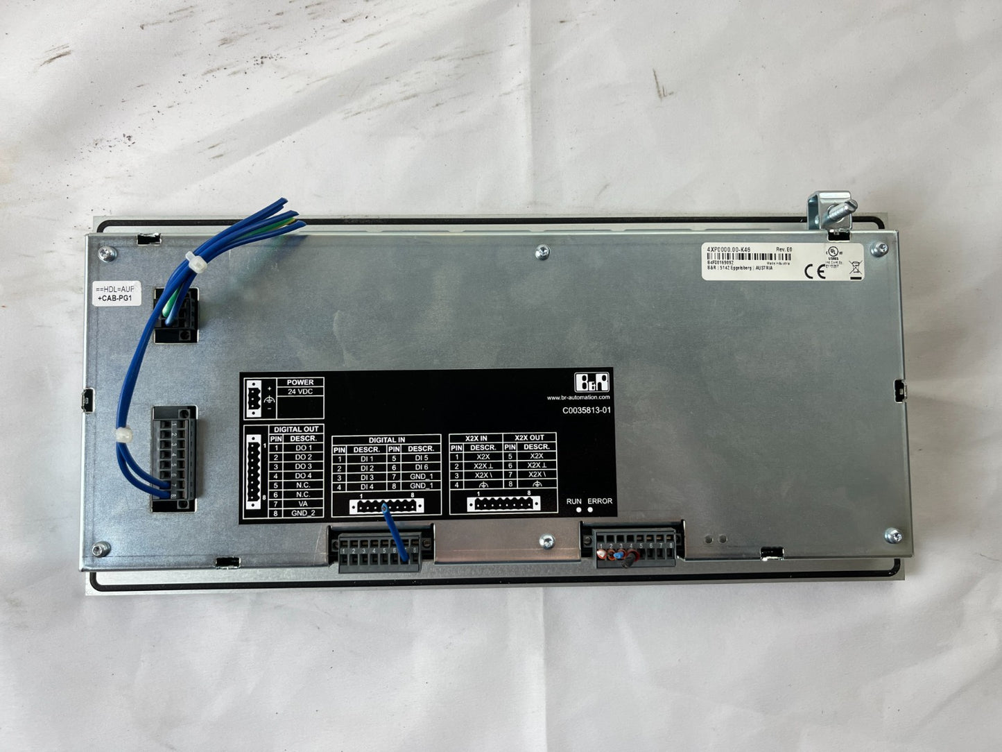B&R 4XP0000.00-K46 Operator Panel Keypad 24VDC HMI Interface Used Spare Unit