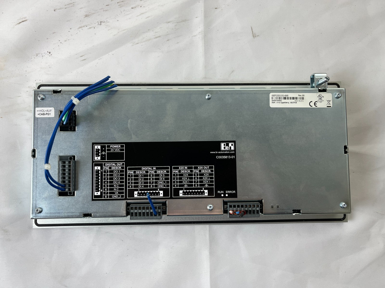 B&R 4XP0000.00-K46 Operator Panel Keypad 24VDC HMI Interface Used Spare Unit
