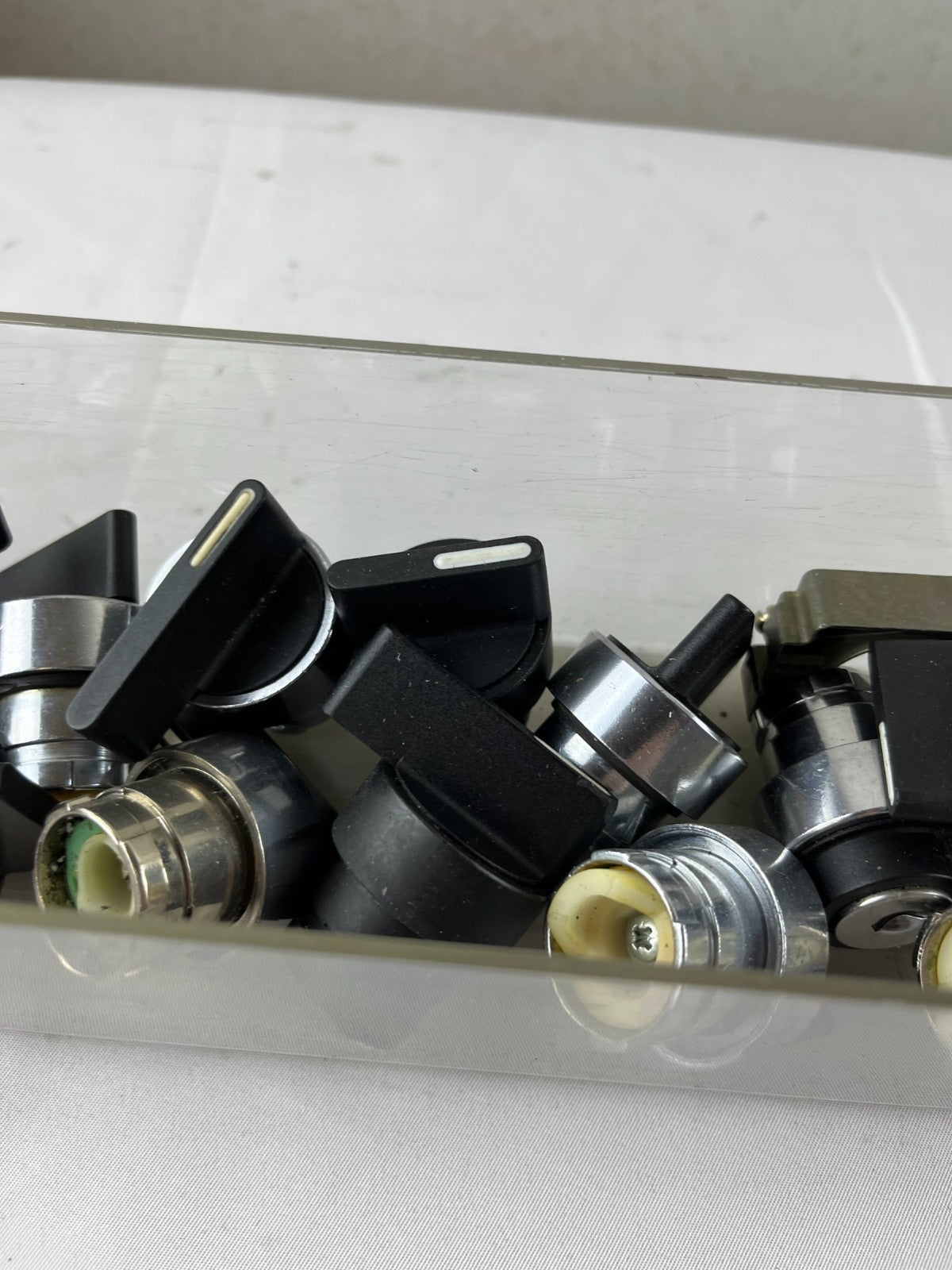 Mixed Lot 22mm Rotary Selector Switch Operators Black Knobs Bundle Spares