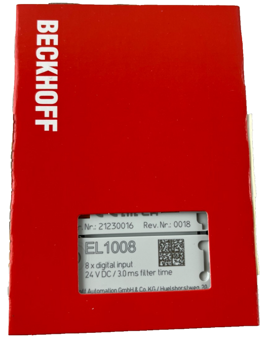Beckhoff EL1008 EtherCAT Terminal 8‑Channel Digital Input 24V DC 3 ms New in Box