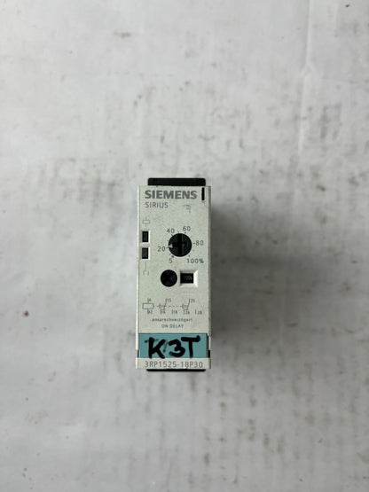 Siemens Sirius 3RP1525-1BP30 Timer Relay On Delay 24V 0.1-100s Used Spare Unit
