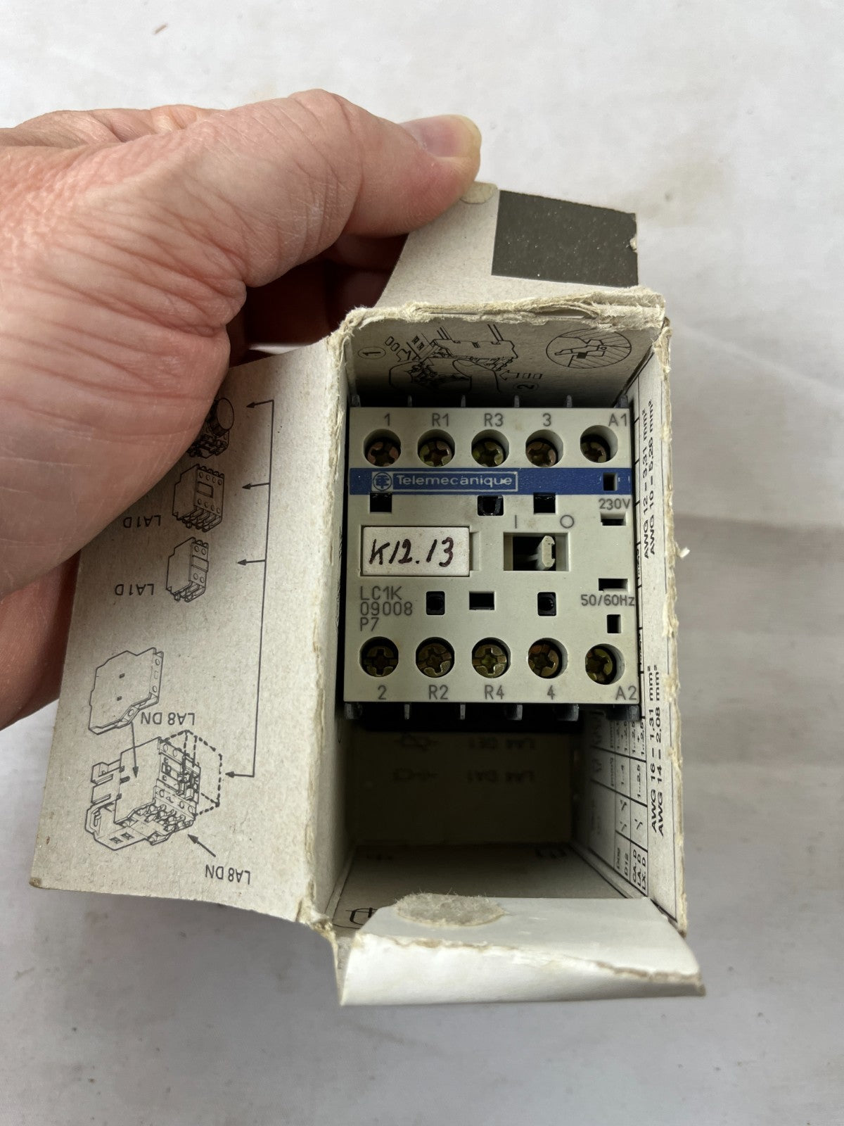 Telemecanique LC1D1210M7 Contactor 25A 5.5kW 3-Pole 220–240V AC Coil New In Box