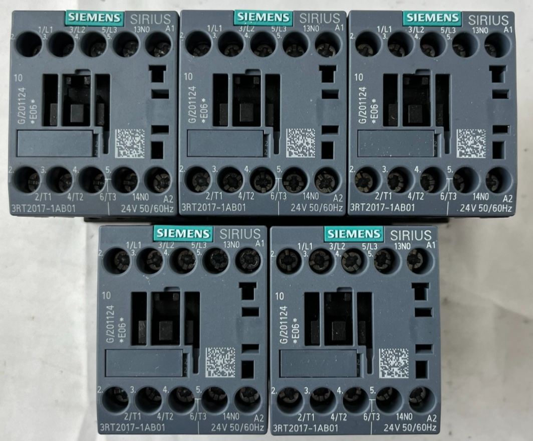 Siemens 3RT2017-1AB01 Contactor 24V Coil 3P SIRIUS Used Lot 5x Spare Units