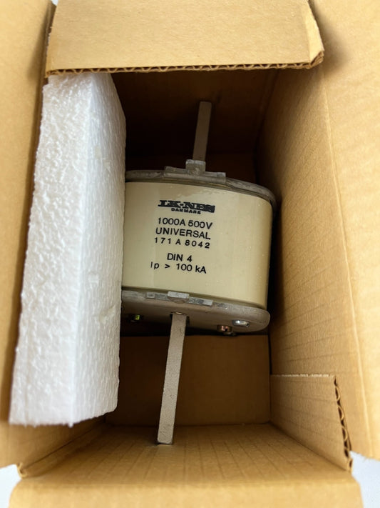 LK‑NES 171A8042 NH4 Fuse 1000A 500V gG Universal DIN 4 Denmark New in Box