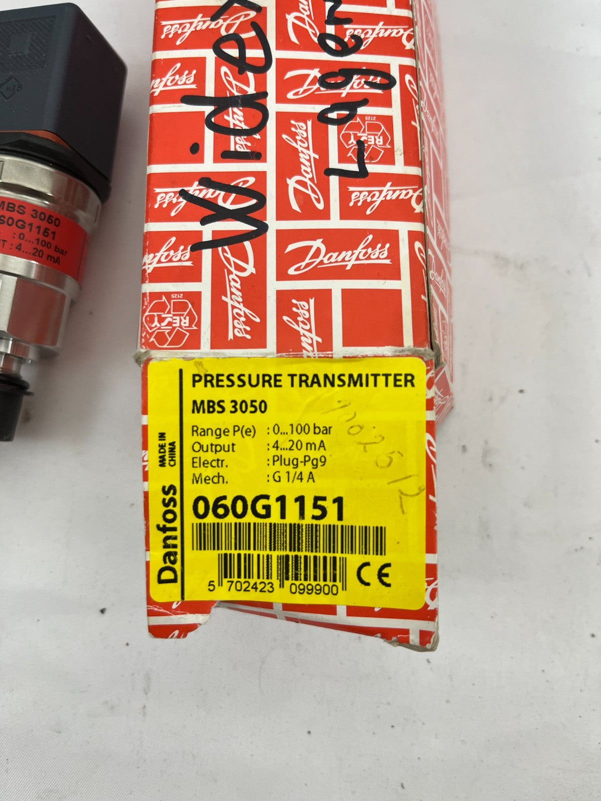 Danfoss MBS 3050 Pressure Transmitter 060G1151 0-100 bar 4-20mA New in Box