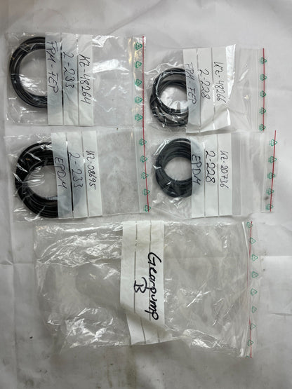 Industrial Pump Gasket Seal Lot EPDM FPM-FEP O-Rings Mixed Sizes New 4pcs