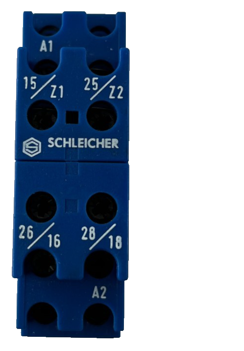 Schleicher KZC220-110 A Time Delay Relay NEW 24V DC 250ms Socket Germany Made