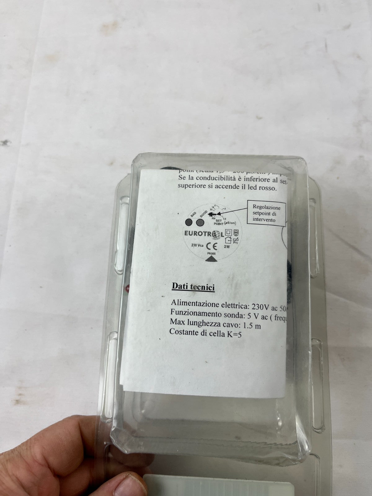 Eurotrol Conductivity Alarm Kit 230V Water Conductivity Monitor Sensor Probe New