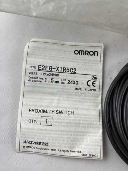 Omron E2EG-X1R5C2 Proximity Switch 12-24VDC 1.5mm 2m Cable New Spare Unit