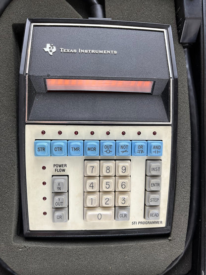 Texas Instruments 5TI-2000 PLC Programmer in Case w/ Manuals, Used Working
