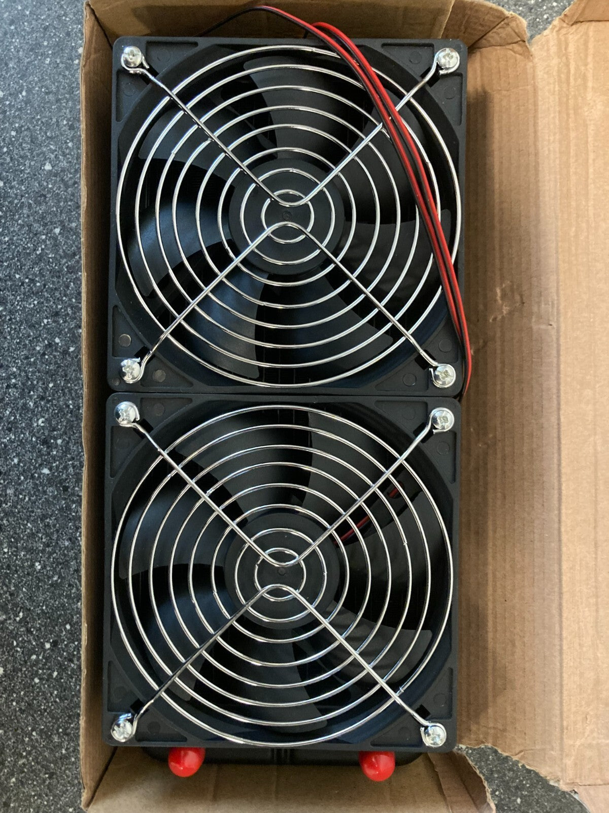 New Dual External Radiator Cooling Fans with Protective Grills - Model K171-12