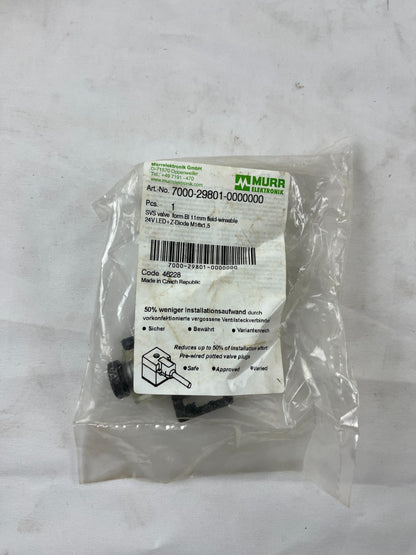 Murr Elektronik 7000-29801-0000000 Valve Connector Form B 24V LED Z-Diode New