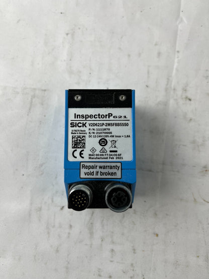 SICK InspectorP621 V2D621P-2MSFBB5S50 12-24VDC Vision Sensor Used Working