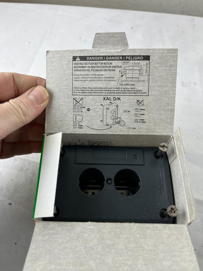 Schneider Electric XALD02 Harmony XAL 2‑Hole Empty Control Box IP66 New