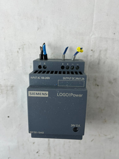 Siemens LOGO!Power 6EP1331-1SH03 24V DC 1.3A Power Supply 100-240V Used Spare