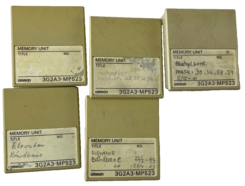 Omron 3G2A3-MP523 Memory Unit Lot of 5 PLC Modules Used Spare Units
