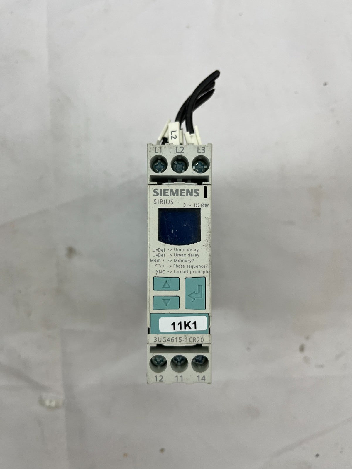 Siemens SIRIUS 3UG4615-1CR20 Phase Monitoring Relay 3-Phase 160-690V Digital