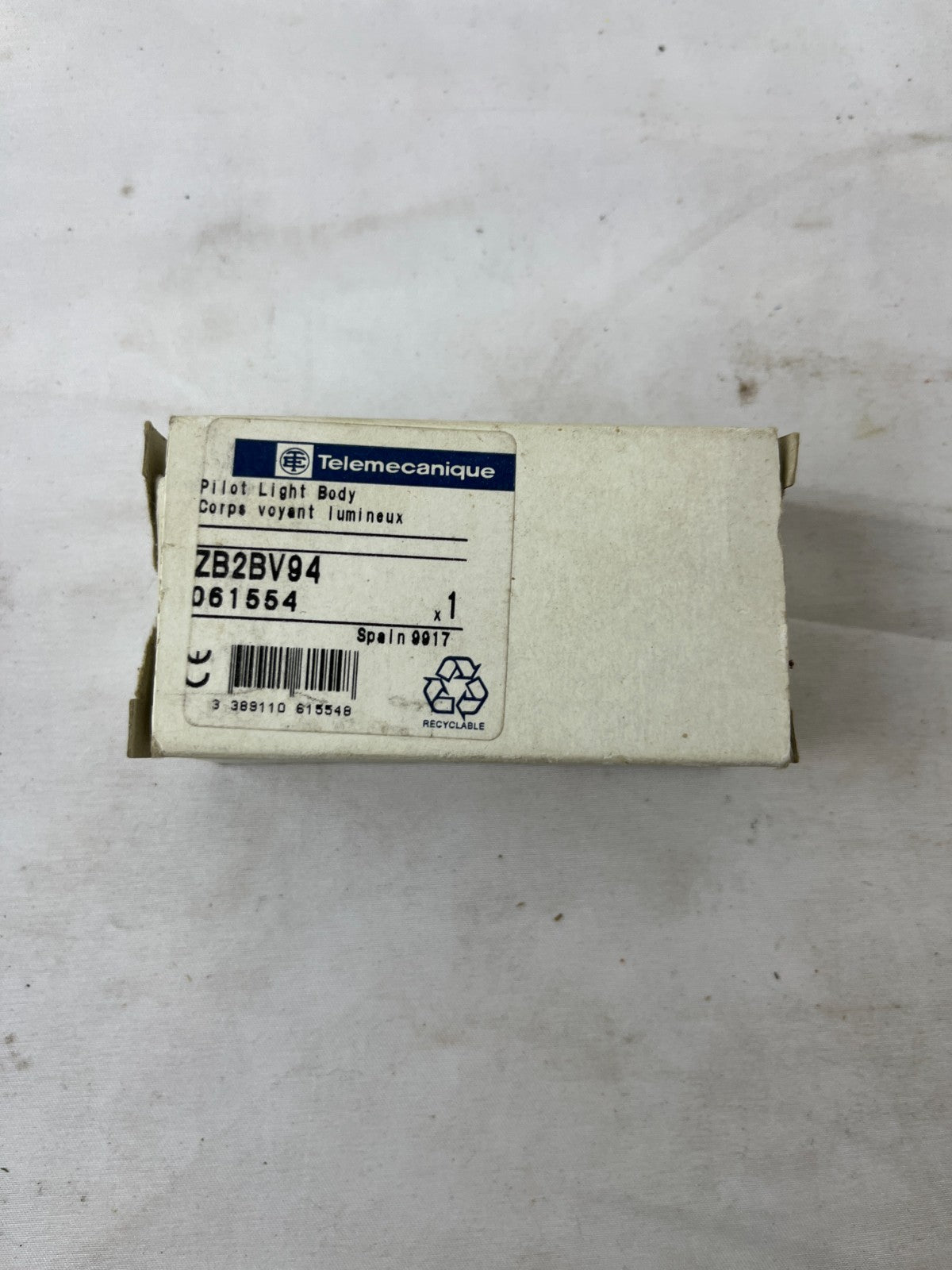 Telemecanique ZB2BV94 Pilot Light Body 220-240V AC LED New NOS Spare Unit