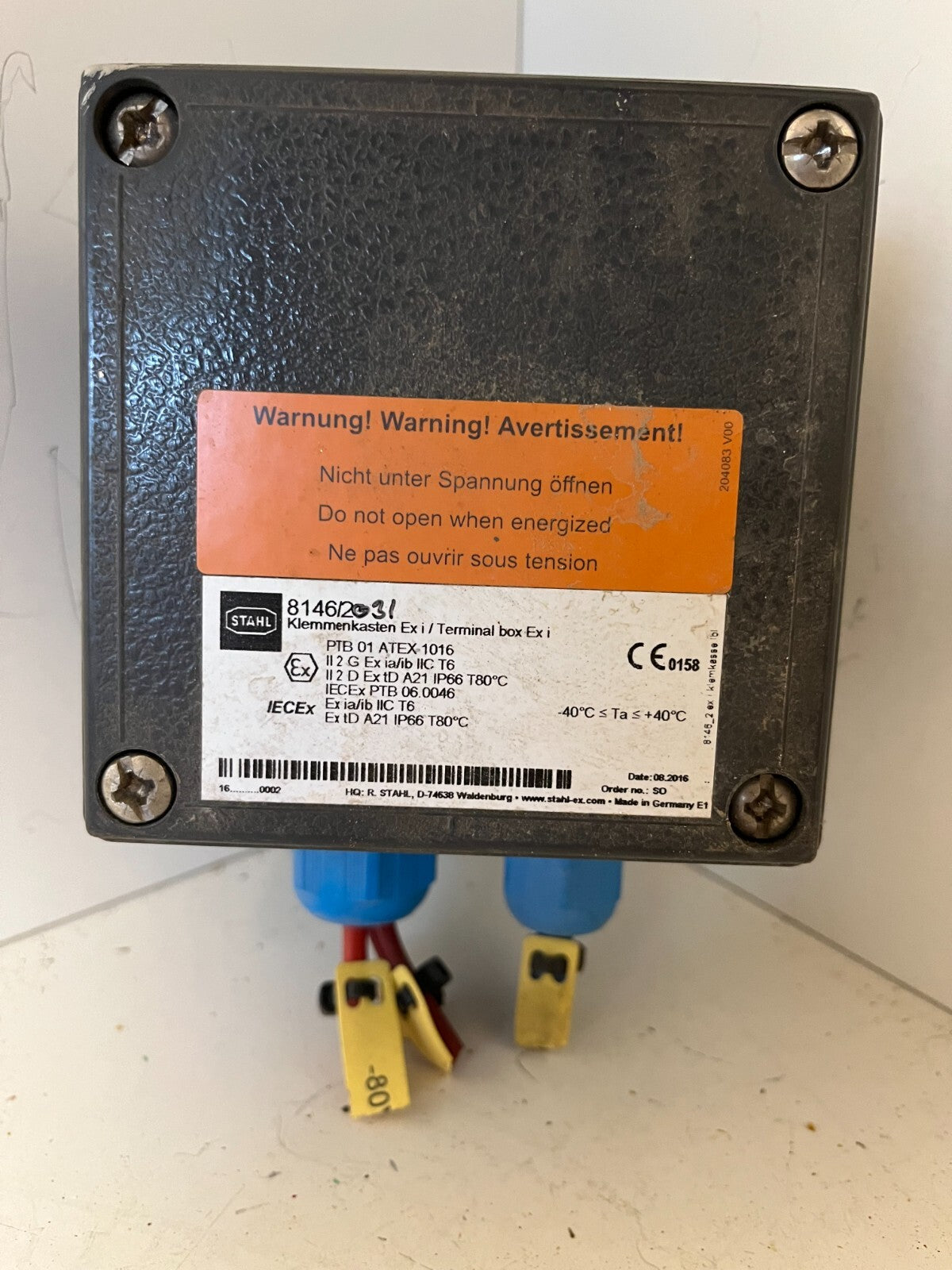 Stahl 8146/31 Ex i Terminal Box - Used Condition - Original Spare Parts