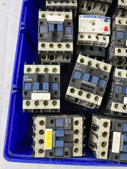 Telemecanique TeSys D Motor Contactors And Overload Relay Lot 18–20pcs Used