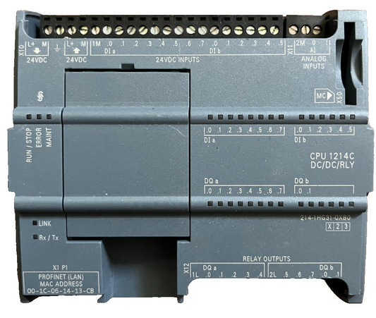 Siemens S7-1200 CPU 1214C 6ES7 214-1HG31-0XB0 PLC DC/DC/RLY Profinet USED
