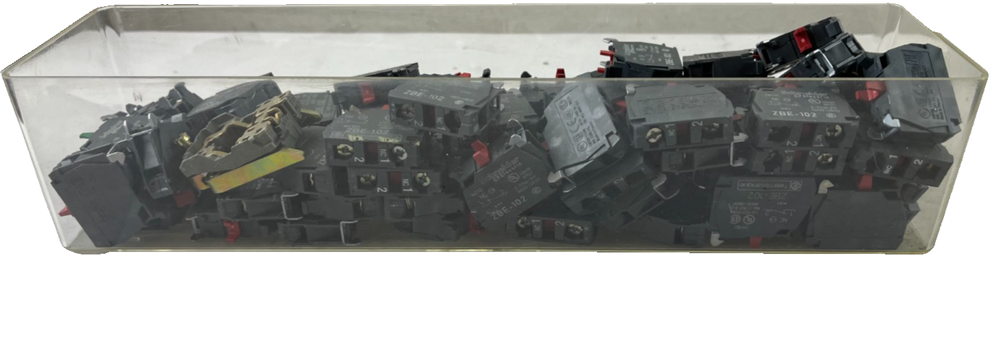 Schneider Electric ZBE102 Harmony XB4/XB5 Contact Blocks 1NC Screw Clamp Bundle
