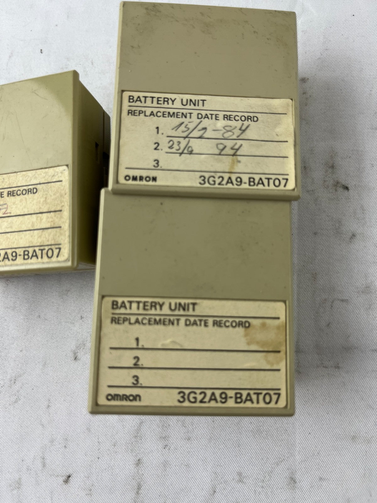 Omron 3G2A9-BAT07 Battery Unit Lot of 3 PLC Modules Used Spare Units